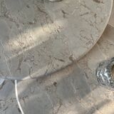 bedside table side table travertine marble end table