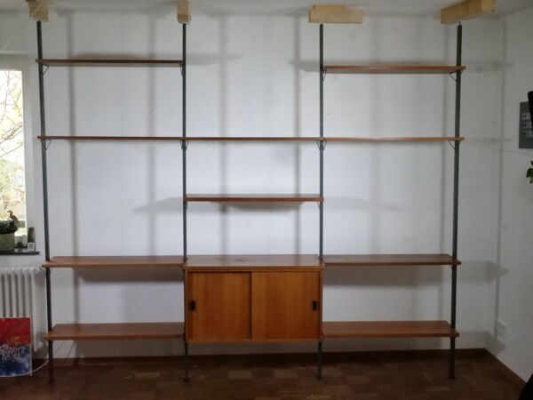 Système d'étagères modulaires en teck de style Mid-Century par Olof Pira, Suède, années 1960