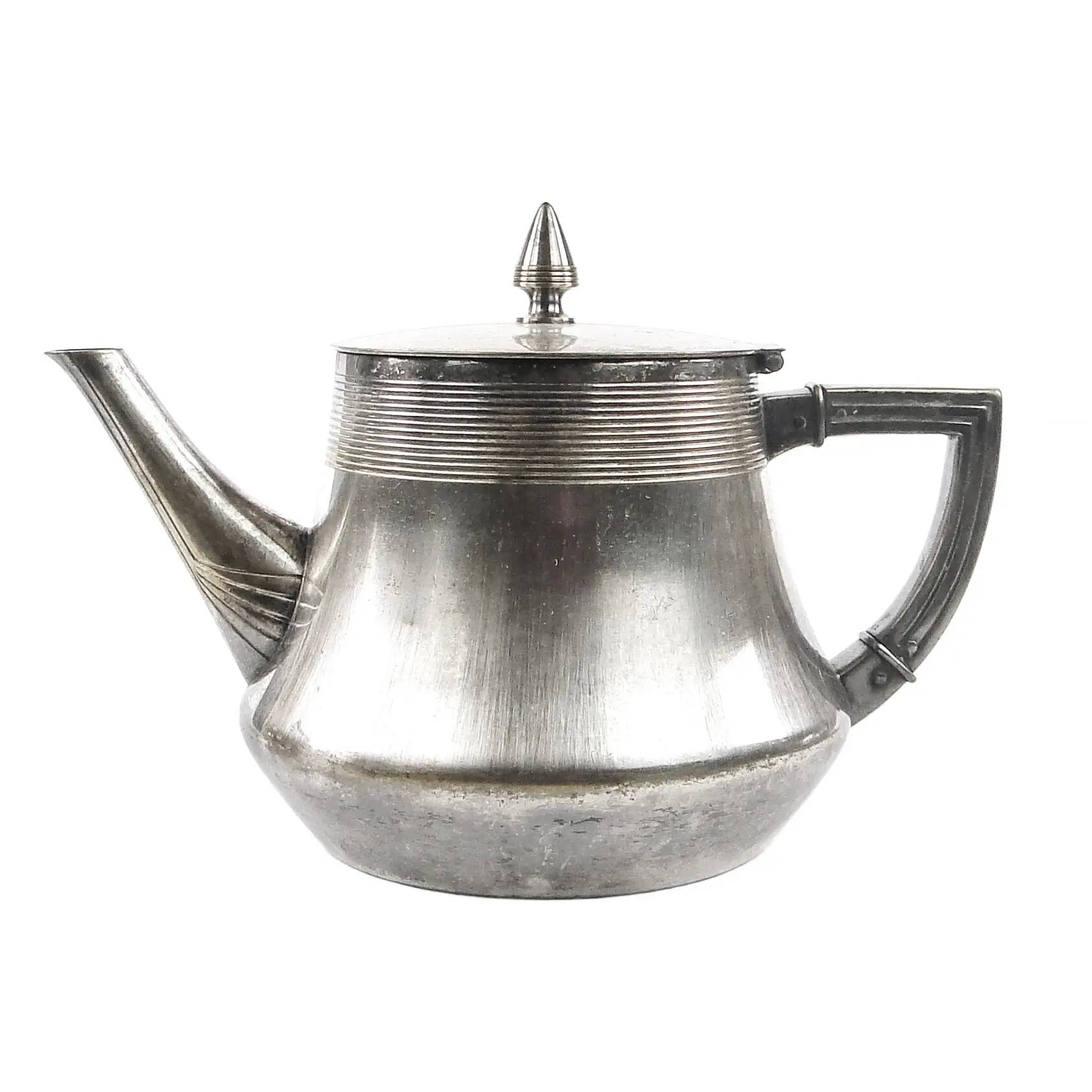 Art Nouveau silver-plated brass teapot, WMF, Germany, early 20th century