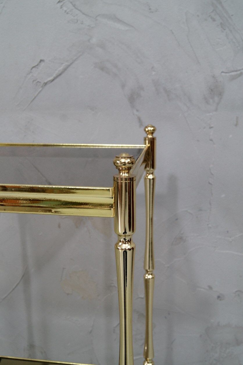 Hollywood Regency Italian brass etagere, 1970s