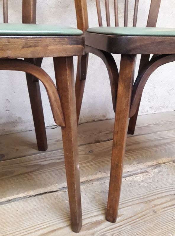 Pair of Baumann bistro chairs n°12