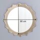Postmodern Sun Shaped Bronze Wall Mirror in the Style of Cristal Art, Italy