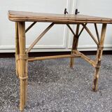 Table basse vintage bambou