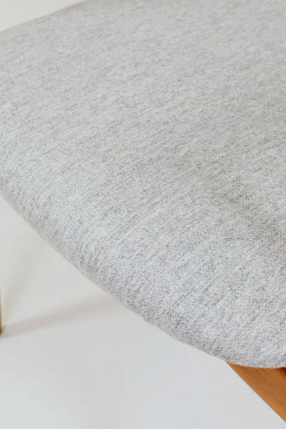 Vintage Scandinavian Armchair  fabric wool gray fully refurbished 1970