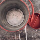 Painted pots and teapot
