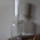Clear glass bottle vase 500