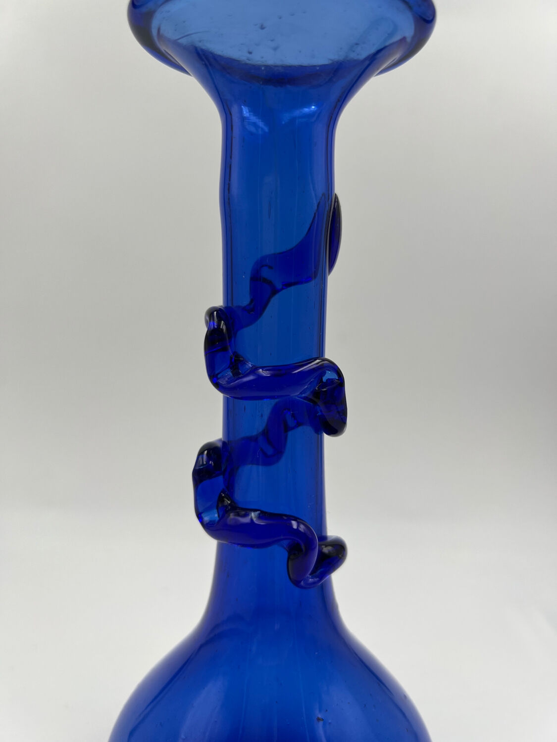Blue glass vase