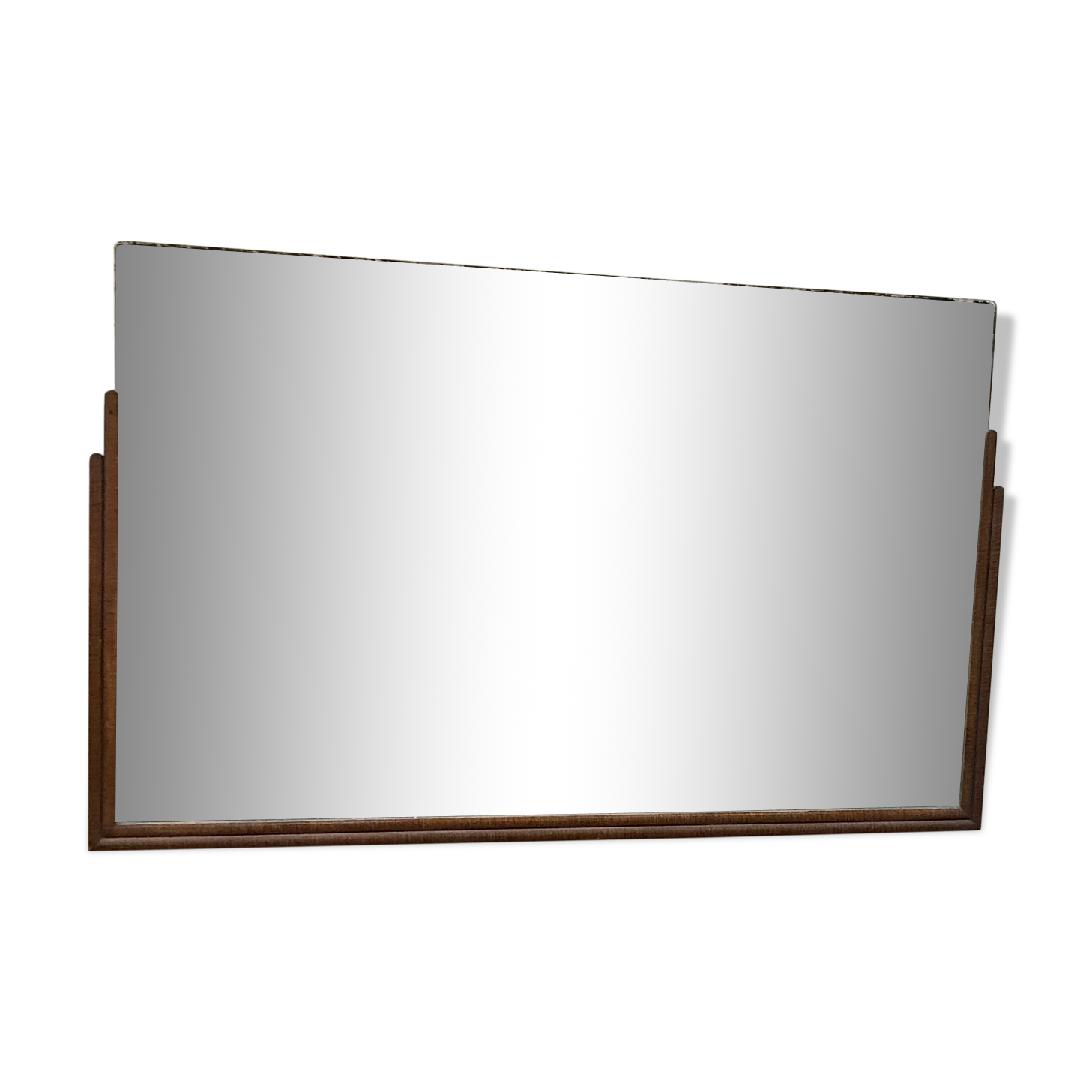 Art Deco mirror in teak from the 1930s