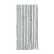 Vintage Turkish Hand-Knotted Wool Cotton Gray Kilim Runner Rug 95x196