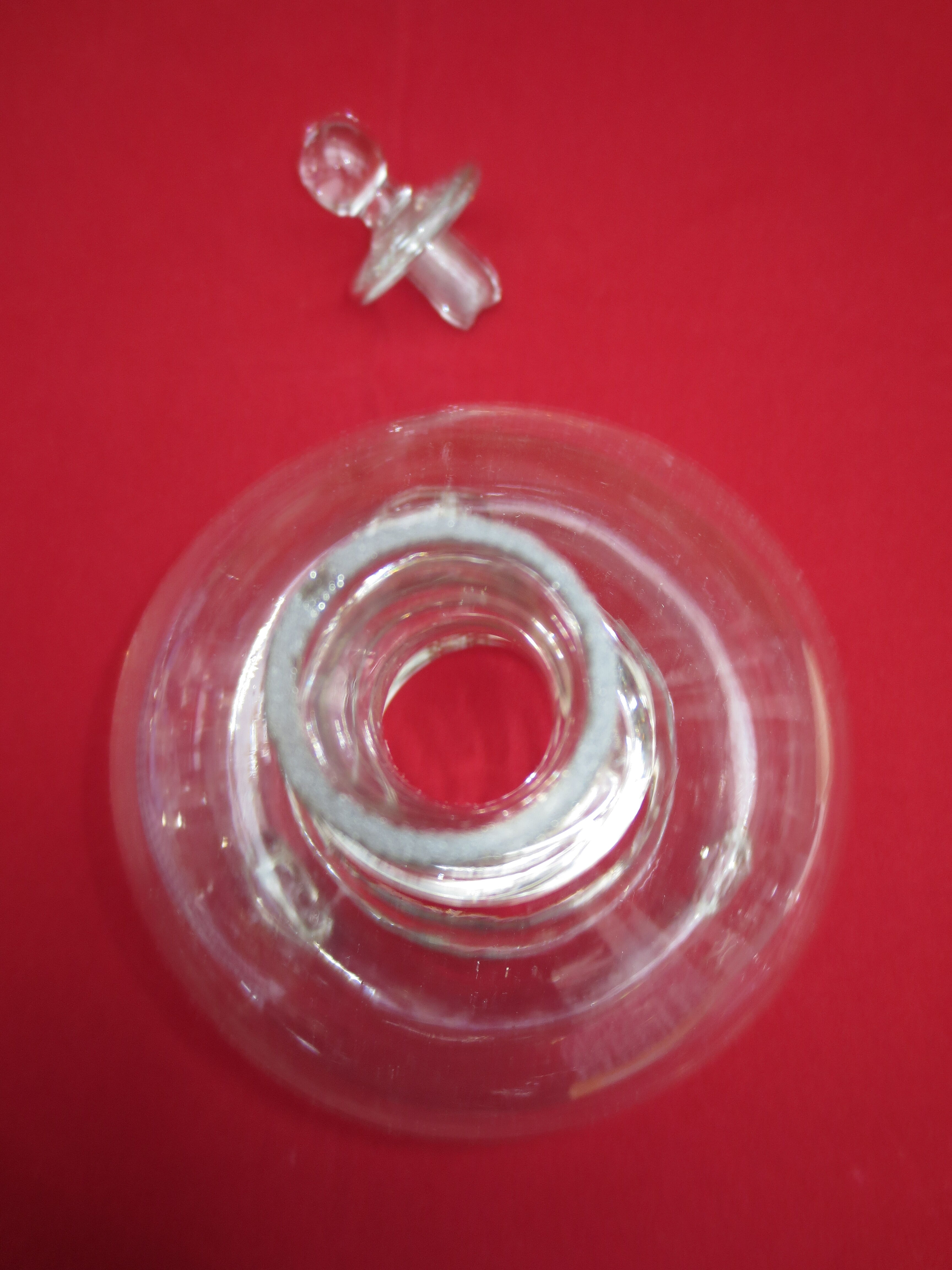 Carafe attrape mouches ronde en cristal soufflé