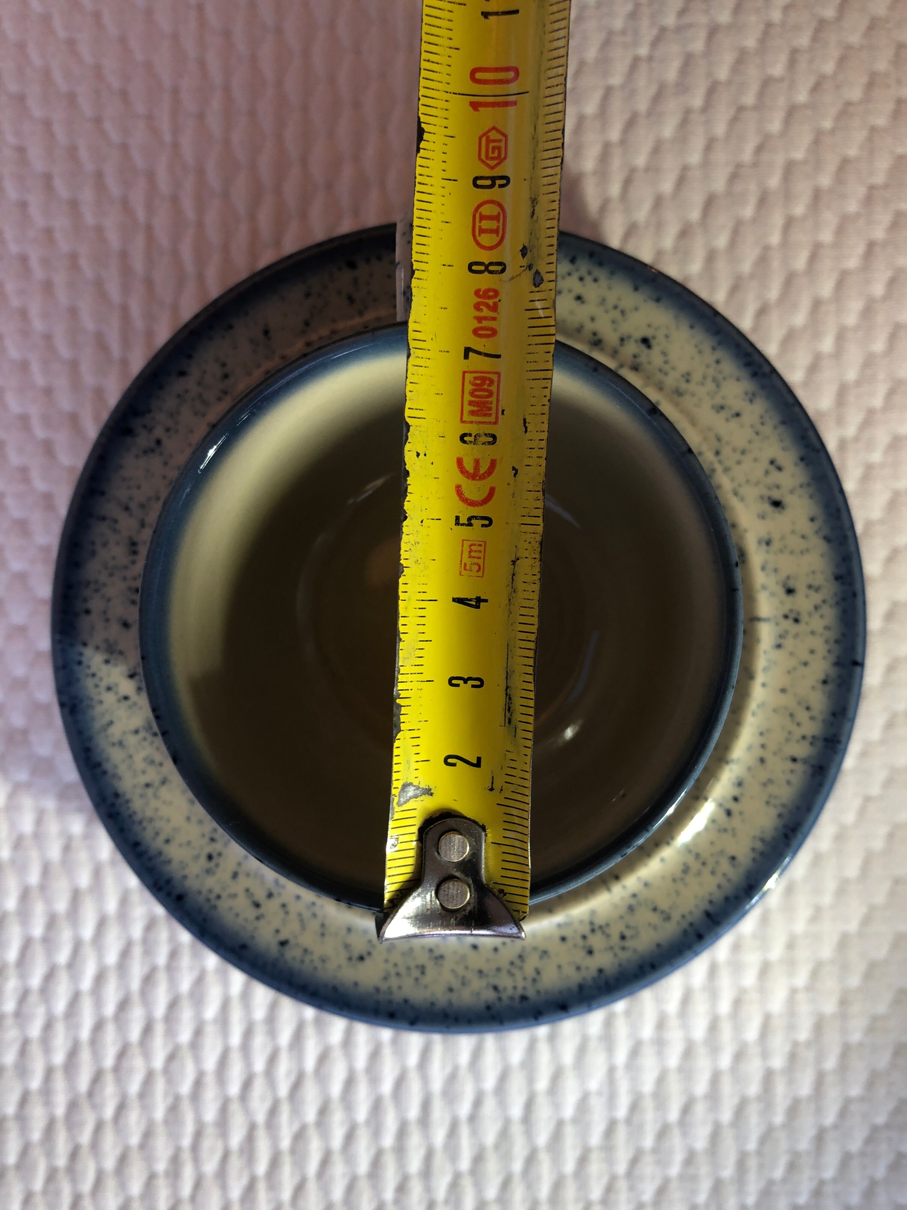 Blue glazed ceramic coffee cups