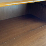 1970s wooden and bamboo bar cabinet