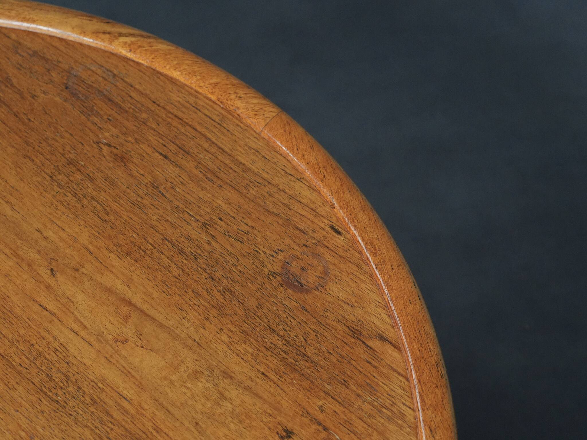 Table basse ronde en teck moderne scandinave, Danemark, années 1960