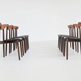 Harry Ostergaard set of eight dining chairs rosewood Randers Denmark 1960