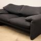 “Maralunga” sofa by Vico Magistretti for Cassina in tweed