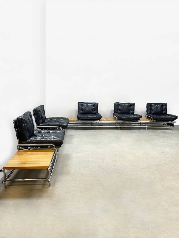 Ensemble de salon canapé modulable vintage XXL