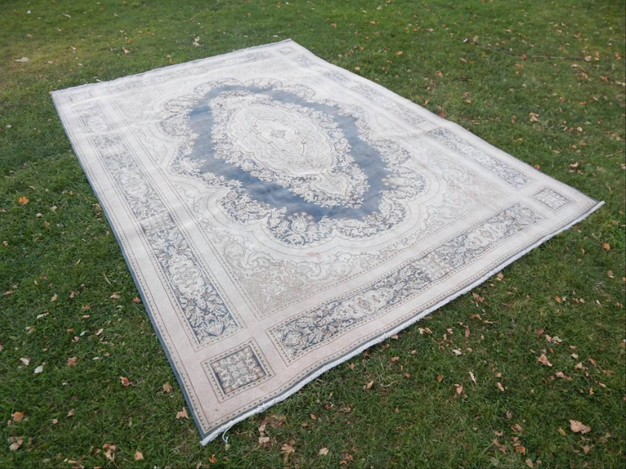 Vintage Turkish Oushak rug 254x354 cm