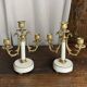 Pair of bronze and marble candelabra, France, 19th century