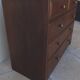 Antique chest of drawers from the 50s with 5 curved drawers, vintage old-style assembly and brass knobs