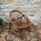 Vintage rattan children's armchair