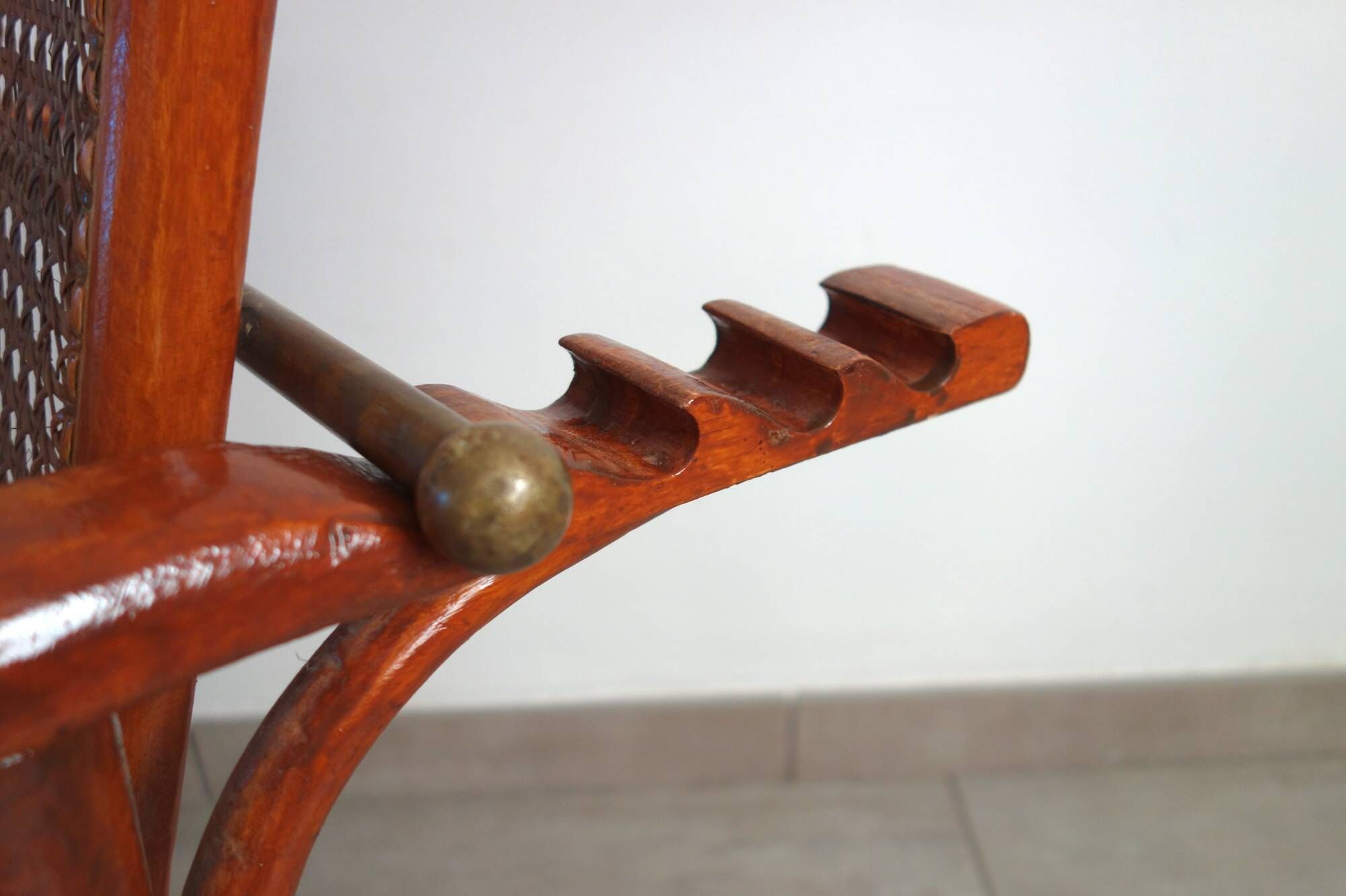 Fauteuil à crémaillère Fischel vers 1900