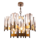 Lustre Vintage en Chrome et Laiton par Sciolari