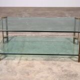 Table basse vintage en verre par Peter Ghyczy, modèle T24