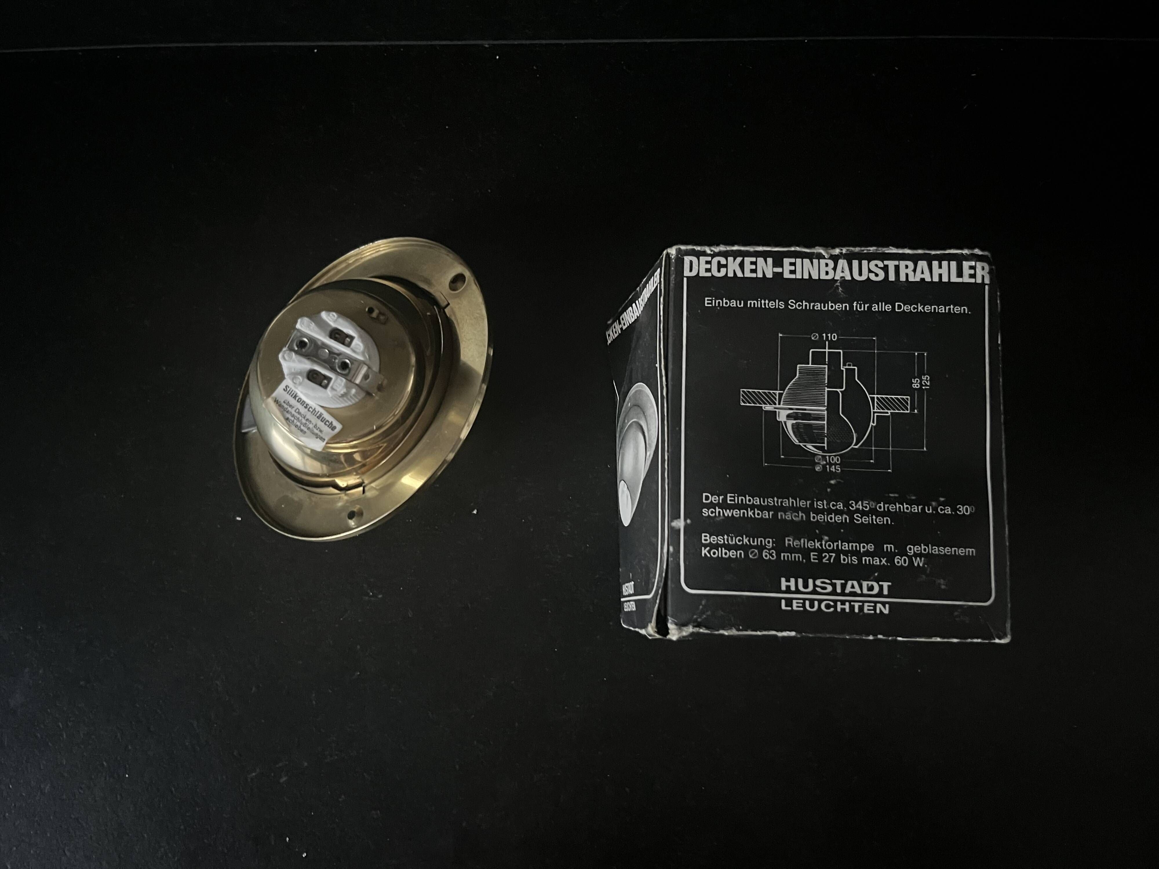Orientable spotlight brass Hustadt Leuchten