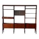 Bibliothèque modulaire Panto scandinave, Norvège des années 1960, teck du milieu du siècle.
