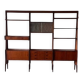 Bibliothèque modulaire Panto scandinave, Norvège des années 1960, teck du milieu du siècle.