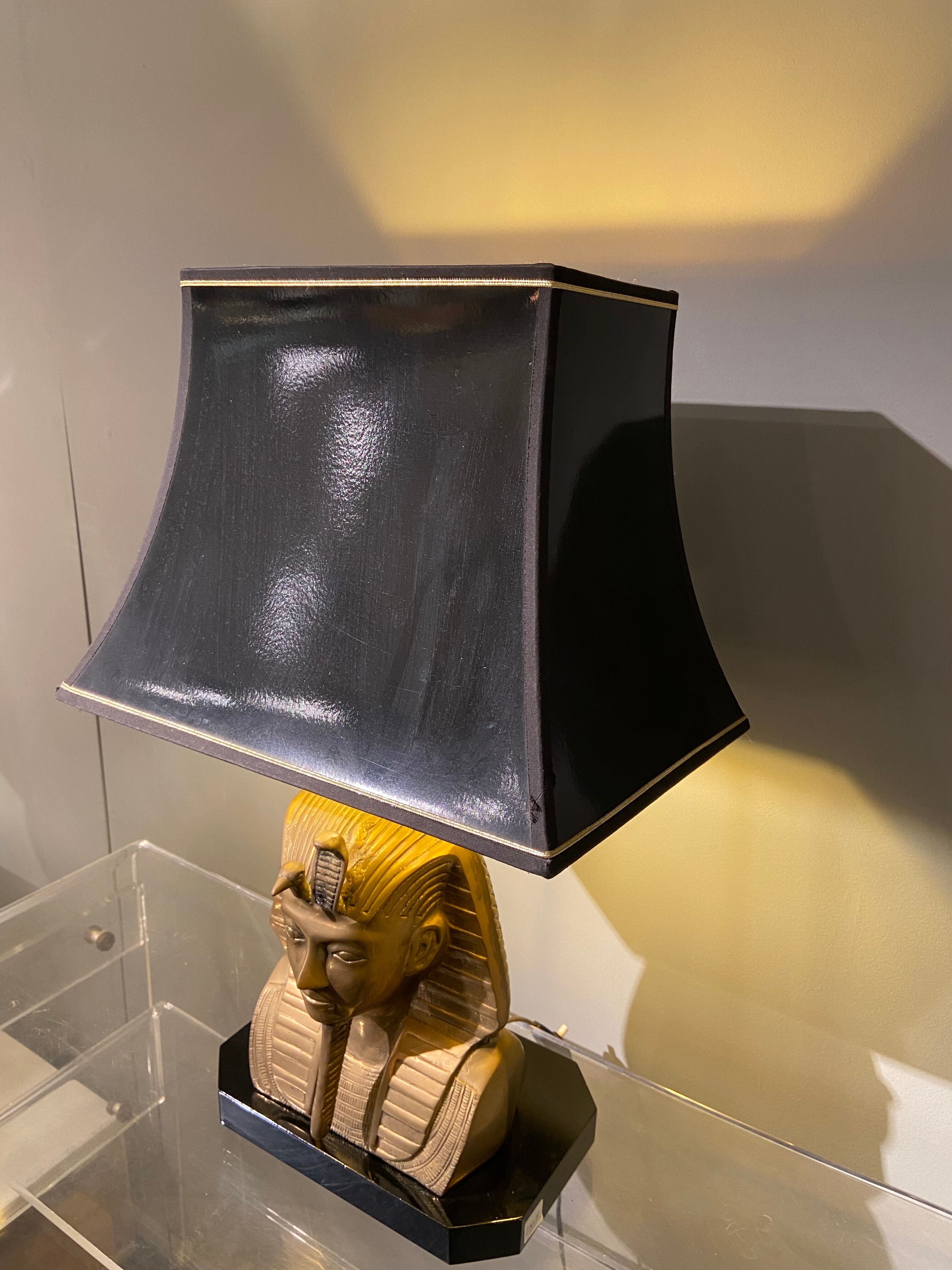 Massive bronze lamp Pharaoh, 1970