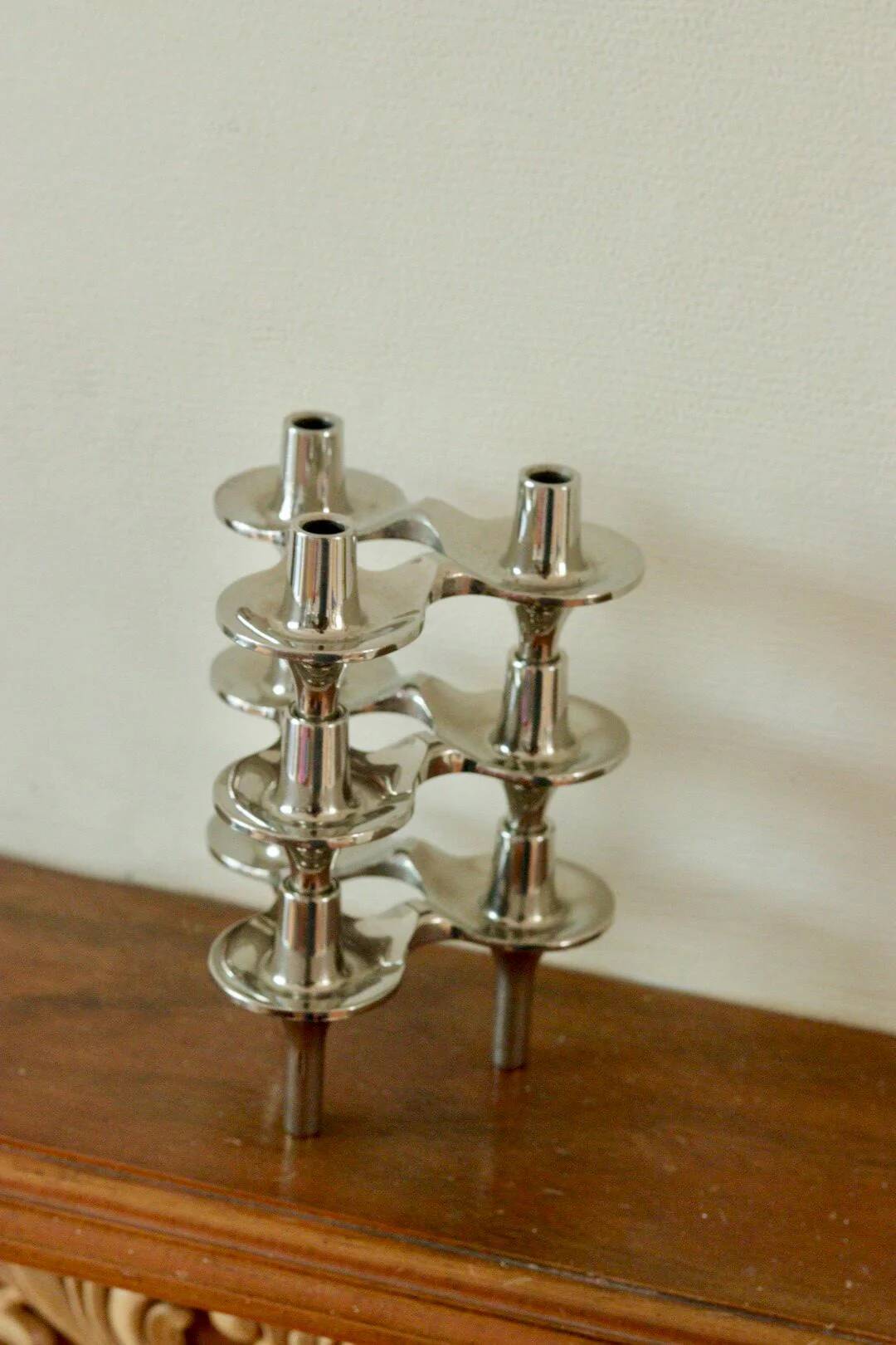 Trio of 1960s vintage candle holder by Stoff Nagel