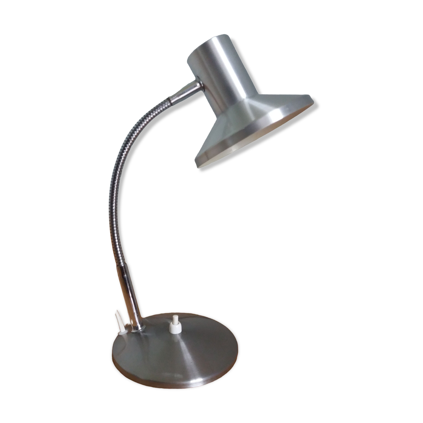 Silver flexible articulated lamp