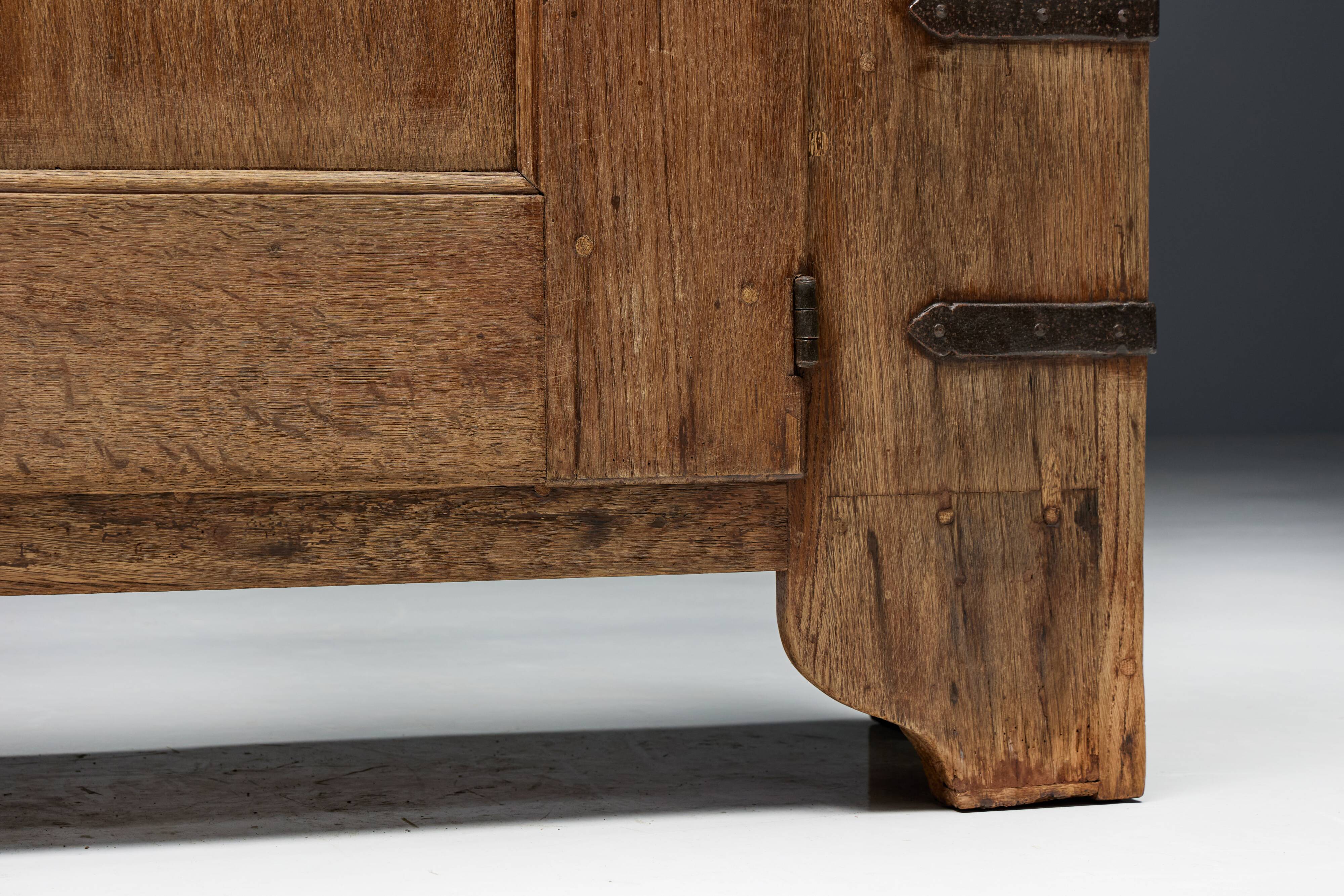 Brutalist Folk Art Cabinet, Spain, 18th Century