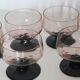 Set de 11 coupes à pied rose, vintage, 1950, mid century