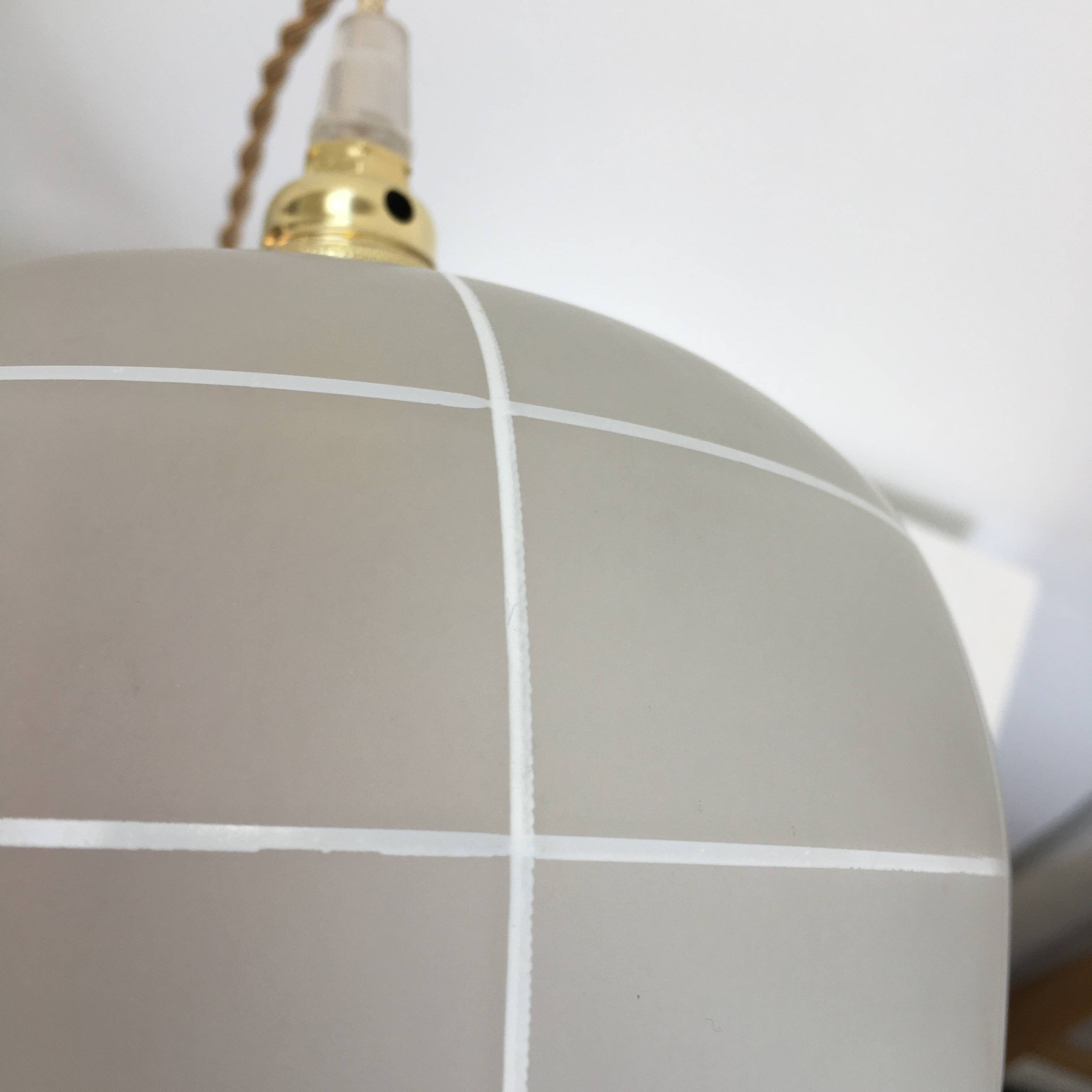 1950s frosted glass pendant light