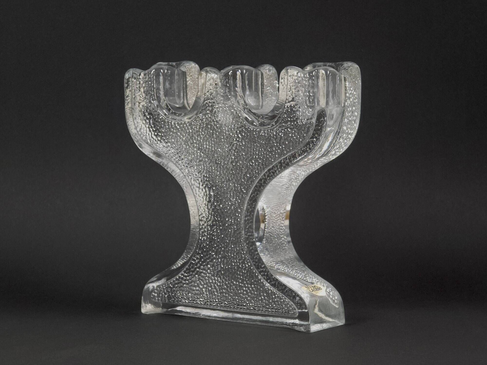 Candelabre brutaliste à 3 bras Nybro par Paul Isling, années 1970
