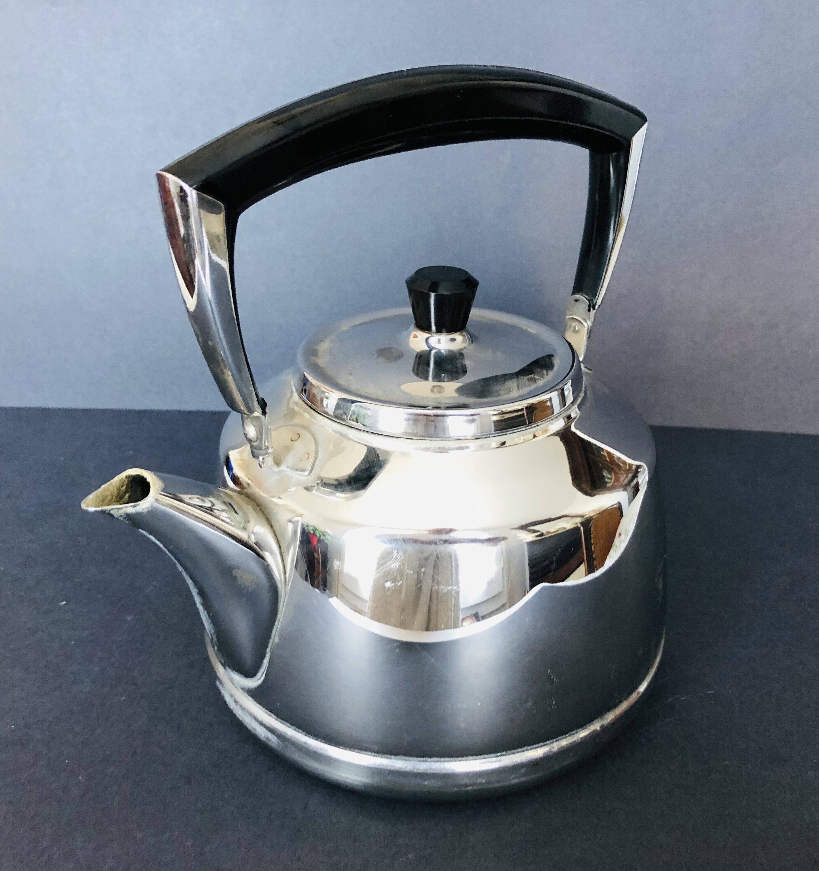 Vintage stainless steel kettle