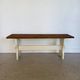 Vintage farmhouse bench made of solid wood