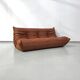 Togo sofa in thick cognac cowhide by Michel Ducaroy for Ligne Roset.