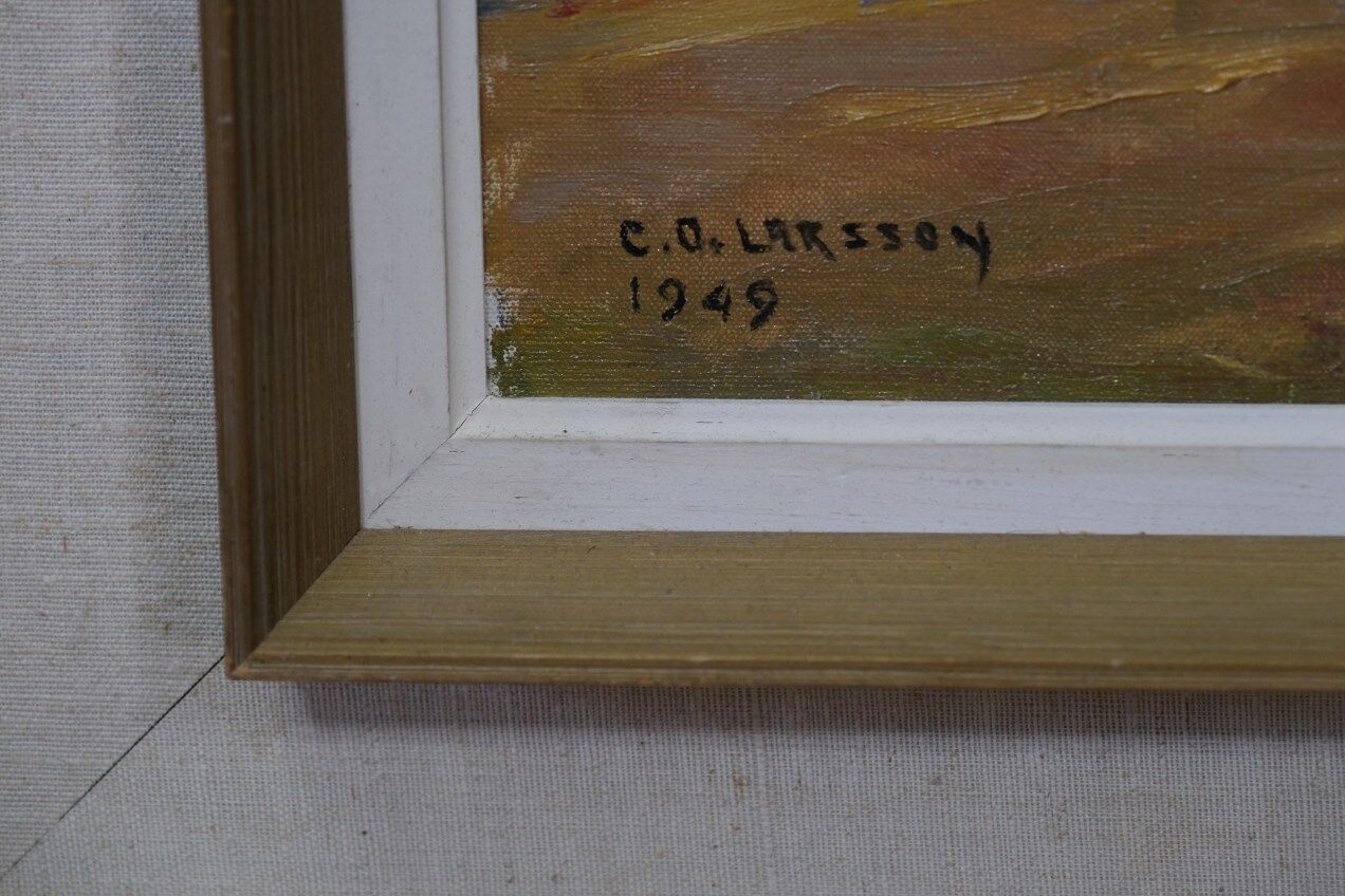 Swedish  Oil Painting by Carl Oscar Larsson, 1949