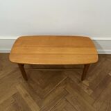 Solid oak coffee table, French work, 1960s