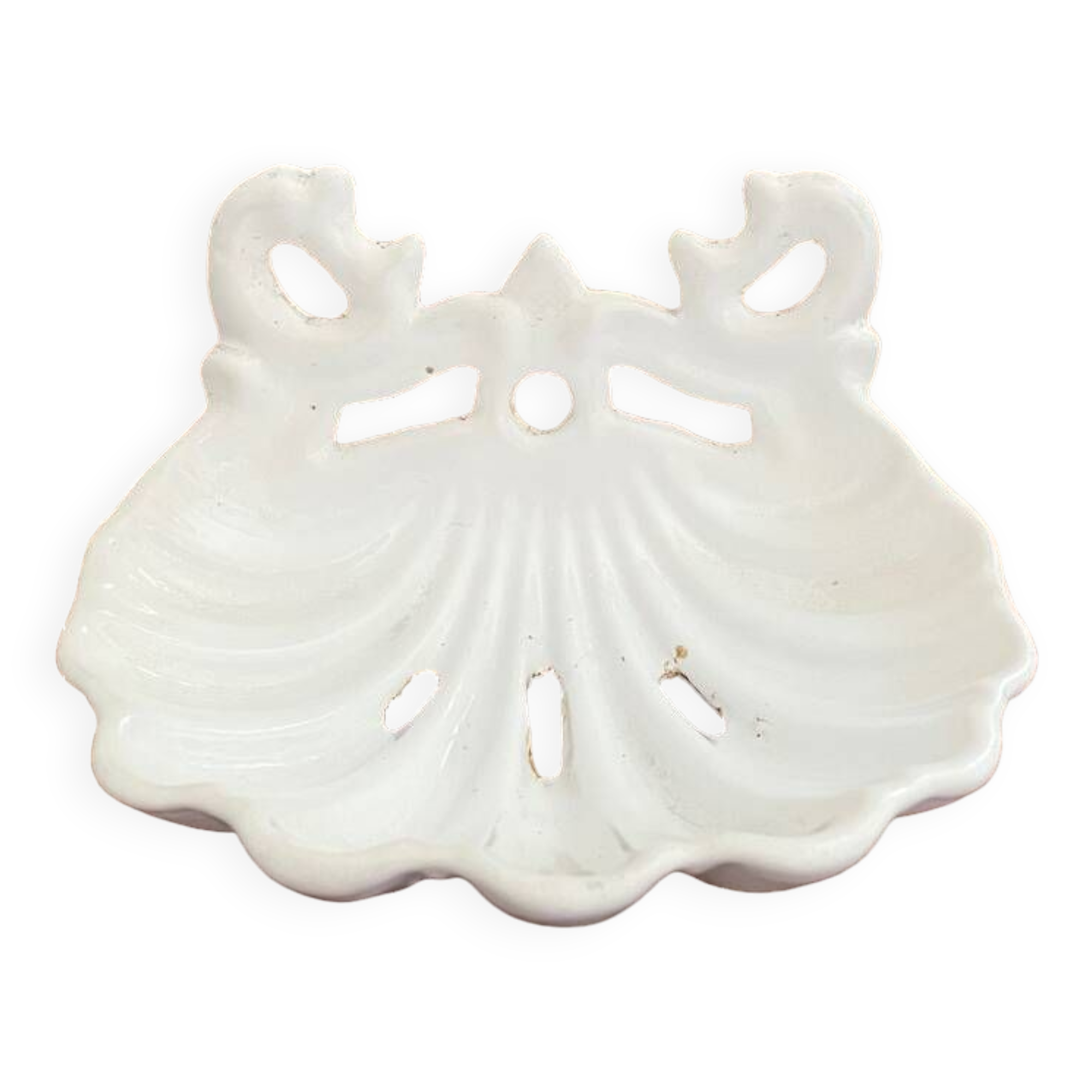 Enamelled cast iron soap dish