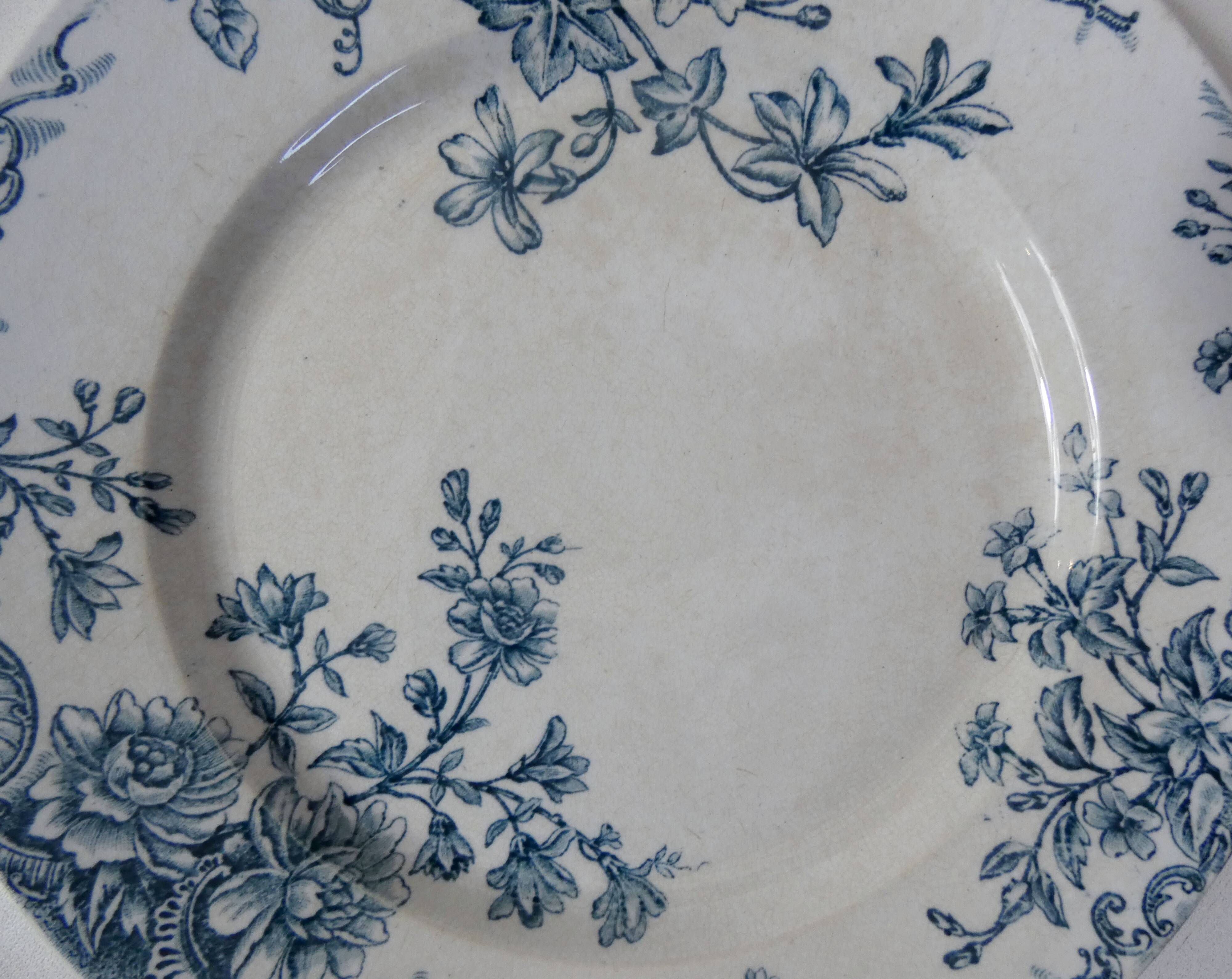 Iron earth 6 flat flower plates althaea