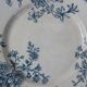 Terre de fer 6 assiettes plates fleurs althaea