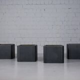 Mid-century leather planter by De Sede