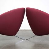 Ensemble de fauteuils vintage design Artifort violet, modèle Hanna