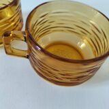 Duo of vintage vereco sunflower cups