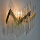 Venini wall lamp, tubular crystals, Italy, 1970
