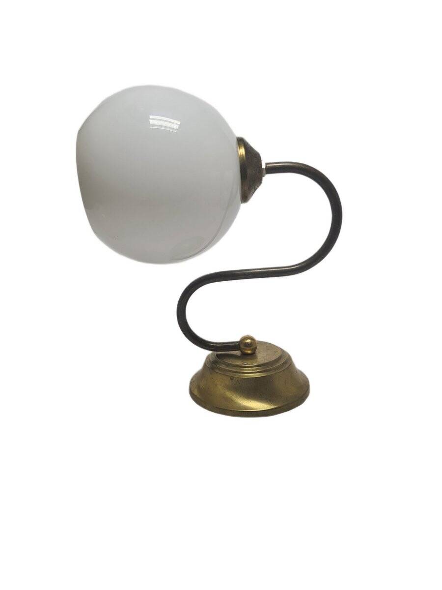 Art Deco metal wall lamp, Poland, 1950s